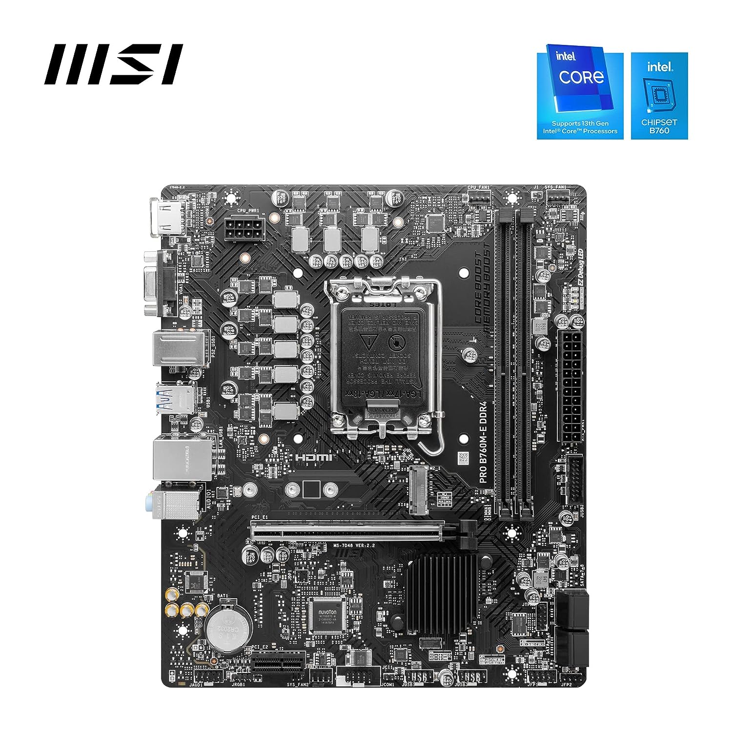 MSI Motherboard PRO B760M-E DDR4 MSI Motherboard PRO B760M-E DDR4